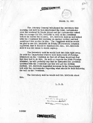Memorandum of Telephone Conversation with Secretary of State Dean Acheson and Attorney General J. Howard McGrath