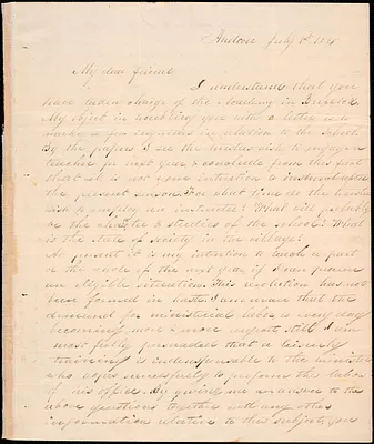 Letter from William Thompson, Andover, to Amos Augustus Phelps, 1828 July 1st