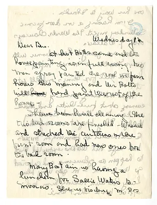 Letter from Natalie Wallace to Bess W. Truman