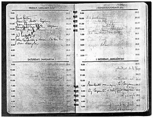 Lyndon Johnson's 1947 Desk Diary, beginning 1/3/1947