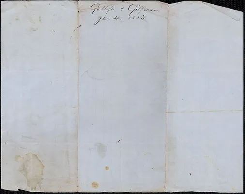 Gullifer and Gilman to Samuel Warner, 4 January 1852
