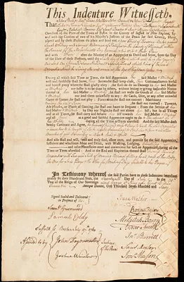 Sarah Whitney indentured to apprentice with Samuel Waterman of Halifax, 17 July 1760