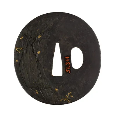 Tsuba with a Chinese Hunter and a Rabbit