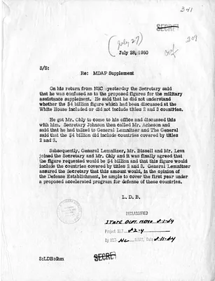 Memorandum of Conversation with Secretary of State Dean Acheson, John Ohly, Major General Lyman Lemnitzer, Marx Leva, and Richard M. Bissell