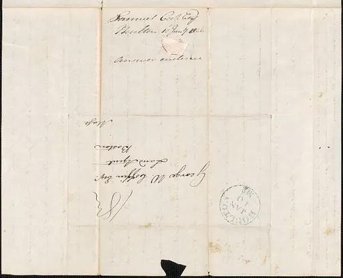 Samuel Cook to George Coffin, 10 January 1840