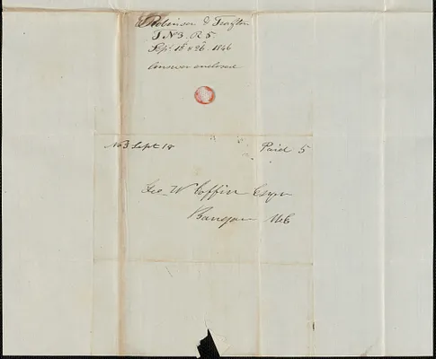 Robinson and Trafton to George Coffin, 18 September 1846