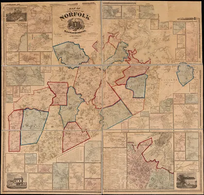 Map of the county of Norfolk, Massachusetts