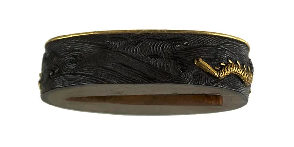 Fuchi with Dragon and Waves