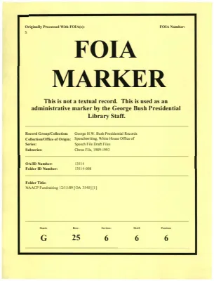 NAACP Fundraising 12/15/89 [OA 3540] [1]