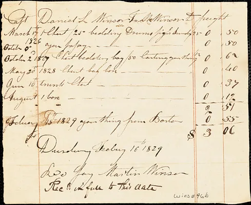 Miscellaneous household receipts