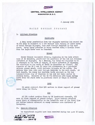 Memorandum, Daily Korean Summary