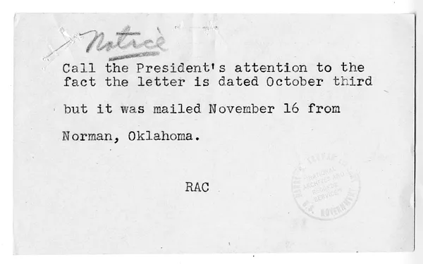 Correspondence Between President Harry S. Truman and Lieutenant Paul W. Updegraff, with Related Material
