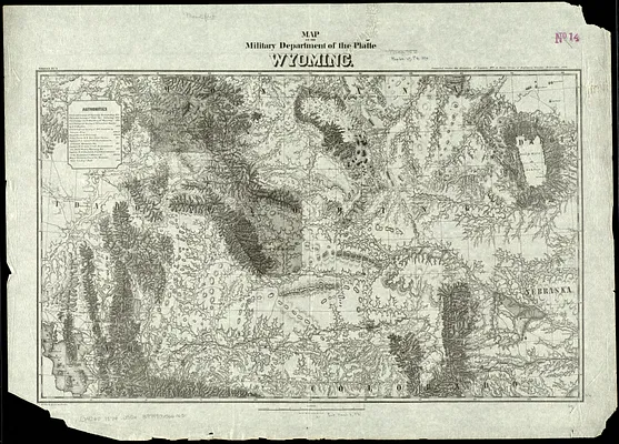 Map of the military Department of the Platte Wyoming