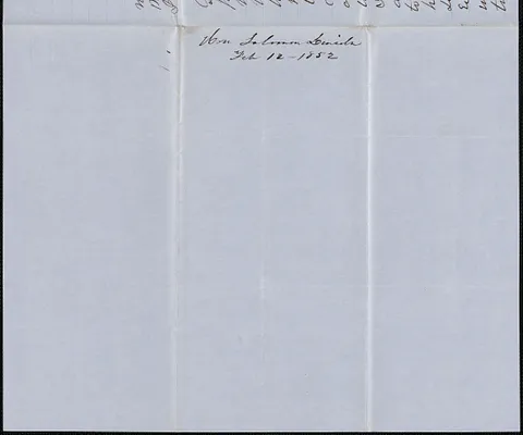 Solomon Lincoln to Samuel Warner, 12 February 1852