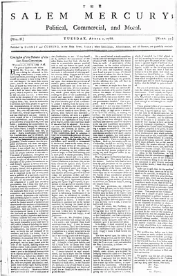The Salem Mercury: Political, Commercial, and Moral