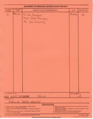 EX FG 18 Post Office Department 3-1-70 - 5-31-70