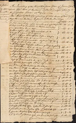Inventory of the Estate of James Caldwell (copy)