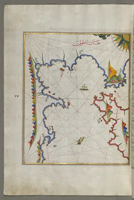Map of the Anatolian Coast Facing the Island of Samos