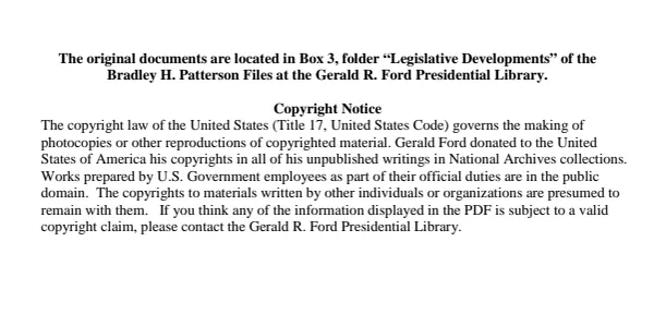 Legislative Developments