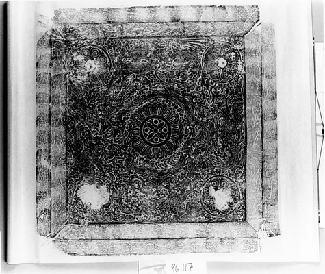 Epitaph tablet;lotus,dragon,clouds