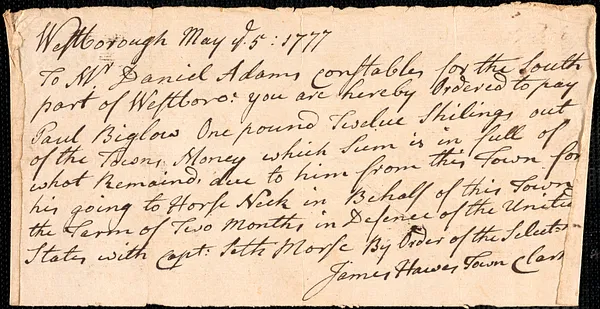 Orders for Payments to Soldiers, 1777-1794