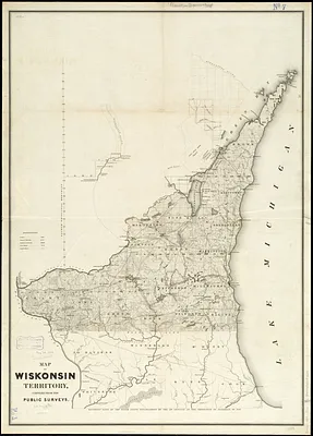 Map of Wiskonsin Territory, compiled from the public surveys