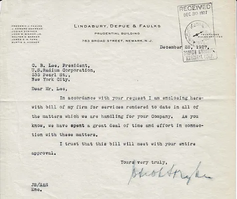 Letters Received to C.B. Lee, December 28, 1927