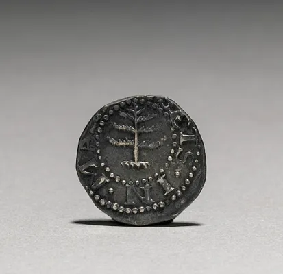 Pine Tree Sixpence (obverse)