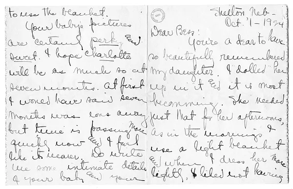 Letter from Elvah to Bess W. Truman