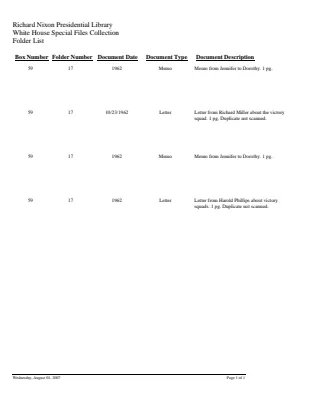 WHSF: Returned, 59-17