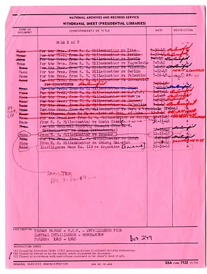 Memorandum from Rear Admiral R. H. Hillenkoetter to President Harry S. Truman