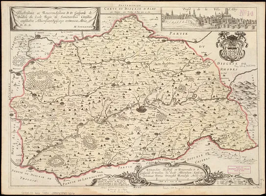 Carte du diocese d'Alby