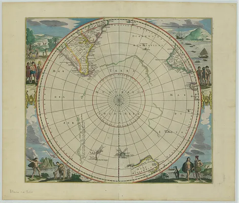 Illustrated Map of Antarctic Region