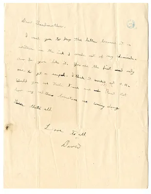Letter from David Wallace to Madge Gates Wallace