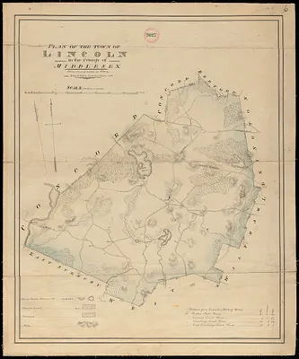 Plan of Lincoln made by John G. Hales, dated 1830