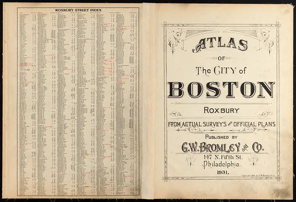 Atlas of the city of Boston : Roxbury
