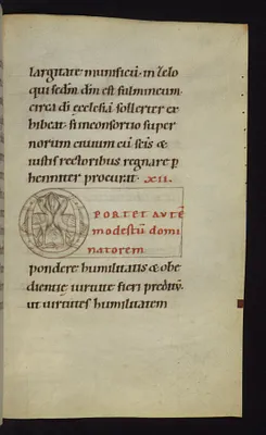 Unfinished inhabited initial O with birds and fish