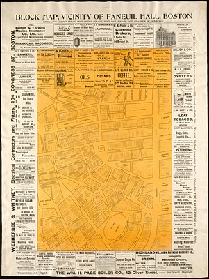 Block map, vicinity of Faneuil Hall, Boston