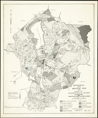 General and zoning map for town of Wakefield Mass.