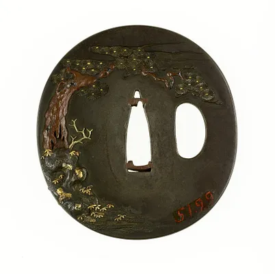 Tsuba with Bishamonten