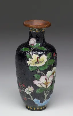 Enamel Vase Depicting a Stage of Cloisonné Enamelling Process (4 of 8)