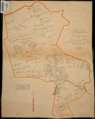 Facsimile of Col. Nichols' plan of the First Parish of Reading, the present towns of Wakefield and Reading, plotted in 1765