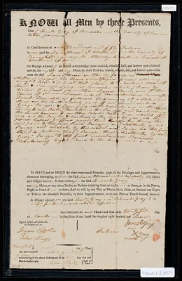 Deed of property in Brewster sold to Sears Atwood of Chatham by Samuel Gray of Brewster
