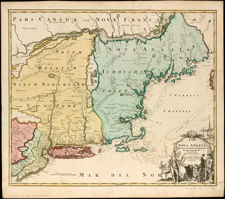 Nova Anglia Septentrionali Americae implantata Anglorumque coloniis florentissima geographicè exhibita