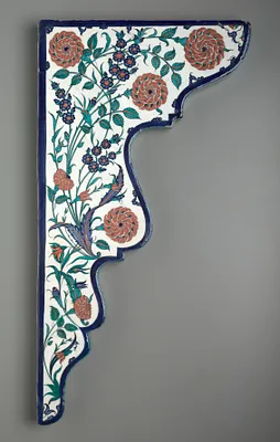 Tile Spandrel with Floral Sprays