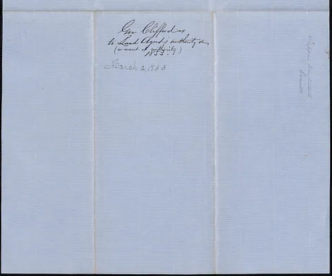 Governor John K. Clifford to Anson P. Morrill, 2 March 1853