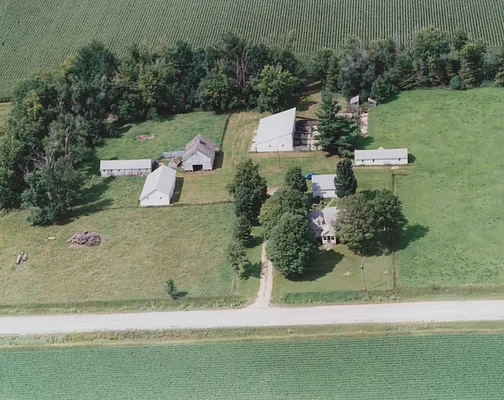 Aerial View of Farmstead, 1968