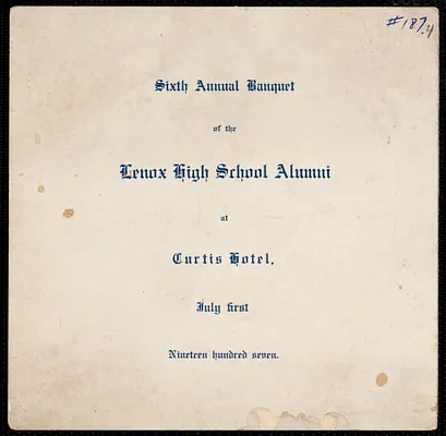 Sixth annual banguet Lenox High School alumni