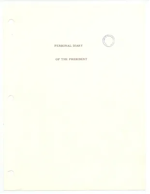 Personal Diary of the President