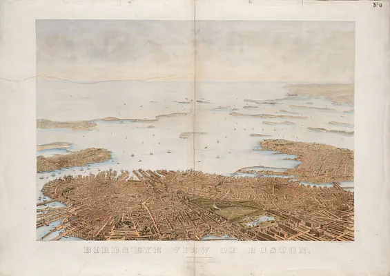 Bird's eye view of Boston
